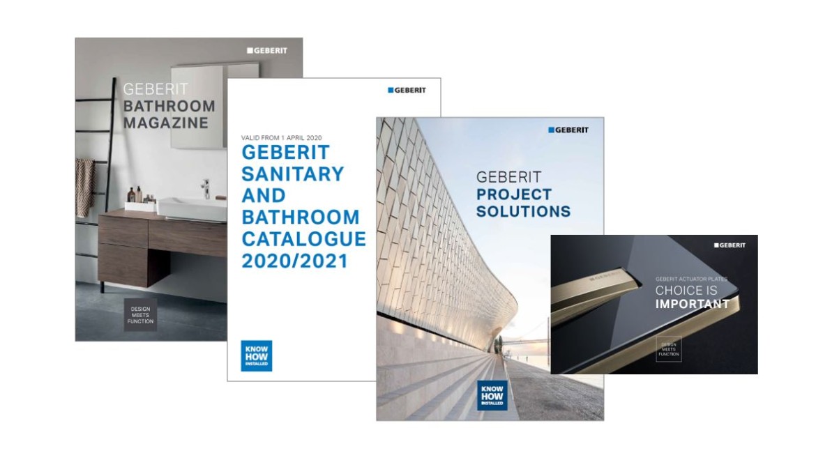 Various Geberit brochures available in the download center.