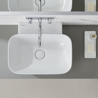 Geberit ONE lay-on washbasin in bowl shape design